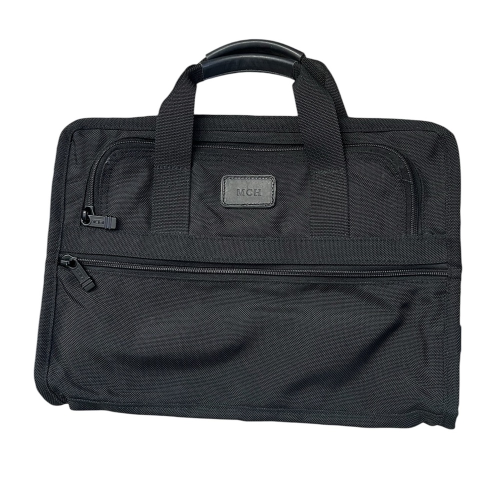 Vintage Tumi Slim Laptop Briefcase Black Ballistic Nylon Bag